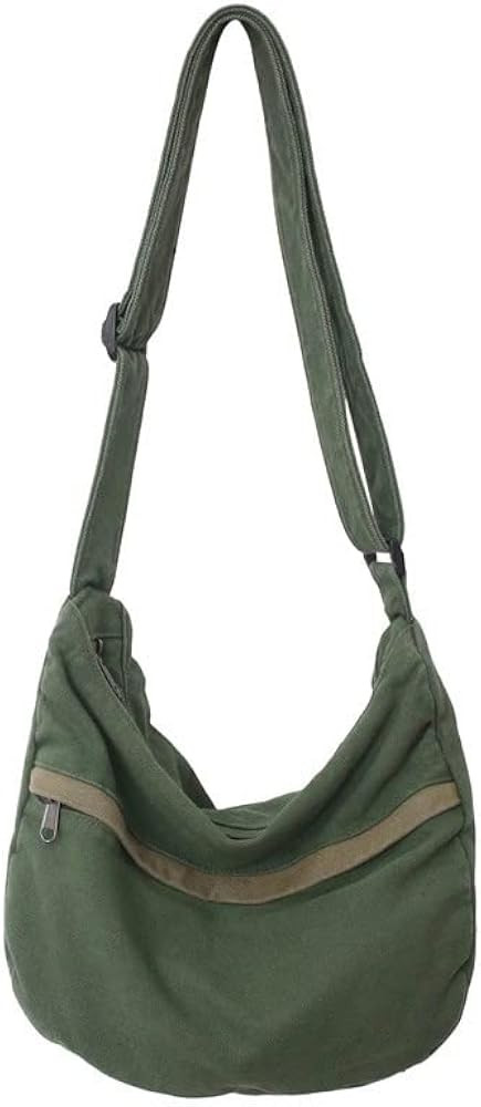 PRAGARI Canvas Messenger Bag Hobo Crossbody Bag for Women Shoulder Tote Handbag Vintage Aesthetic... | Amazon (US)