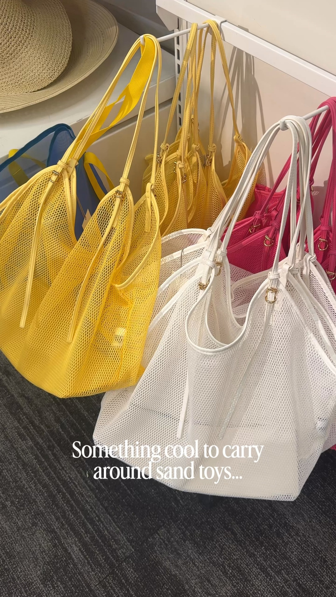 Loving these new mesh beach totes at target!  Perfect for carrying sand toys to the c beach and pool toys to the pool.

#springbags #summertote #targetfinds #beachtote 

#LTKSeasonal #LTKmomlife #LTKSwim