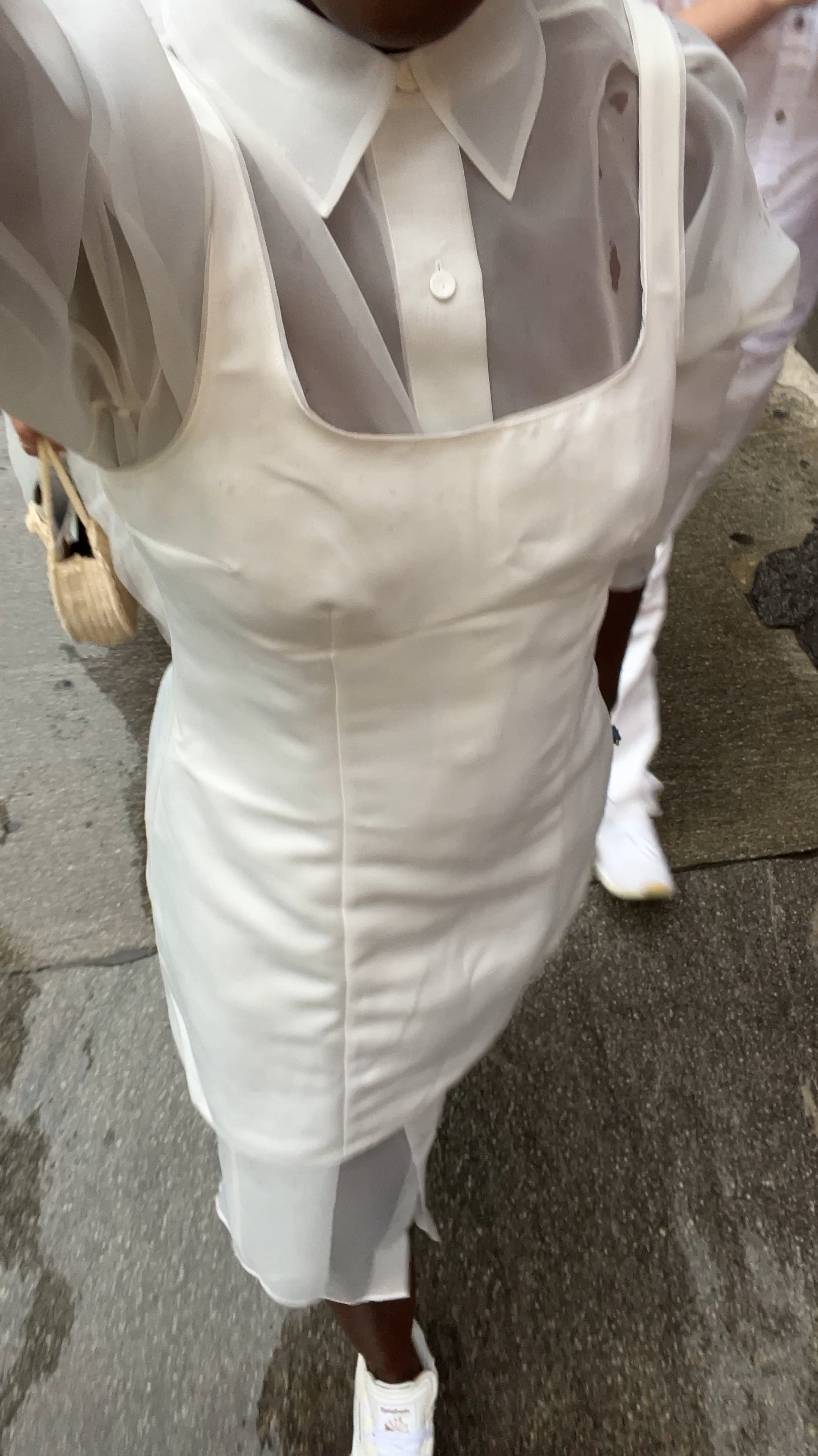 Attended an outdoor all white dinner party (Dîner en Blanc) in the rain, styled two dresses layered to give them a little more of a fashion look 

#LTKVideo #LTKStyleTip #LTKSeasonal