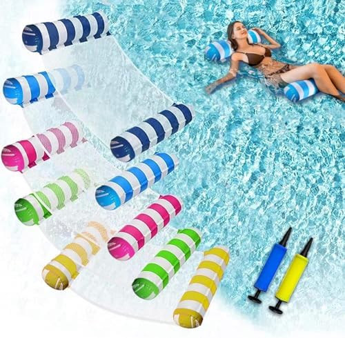 JUXIAO 5 Pack Upgrated XL Water Pool Floats, 4-in-1 (Hammock, Saddle, Lounge Chair, Drifter) Mult... | Amazon (US)