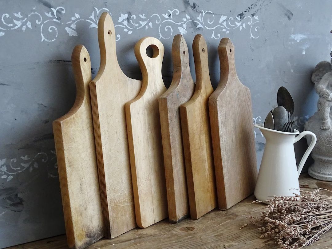 Rustic Bread Board Wood Cutting Board Handle Primitive - Etsy | Etsy (US)