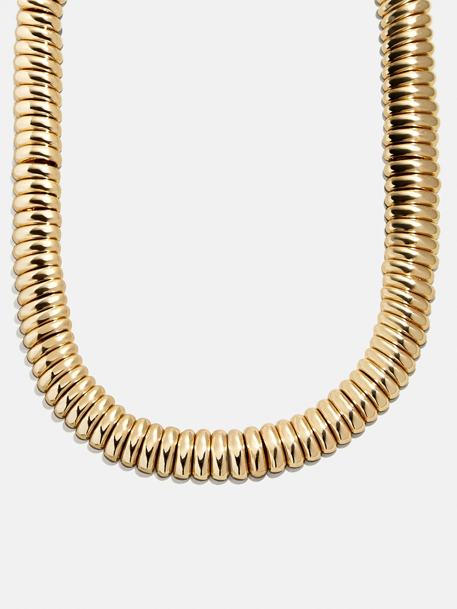 Keira Ribbed Necklace - Gold | BaubleBar