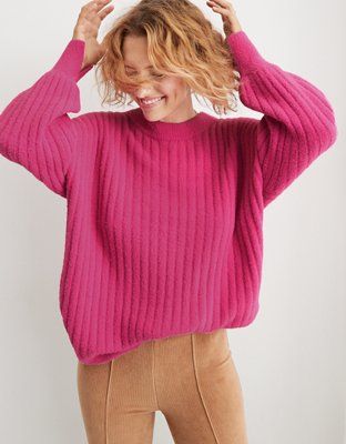 Aerie Buttercream Crew Sweater | Aerie