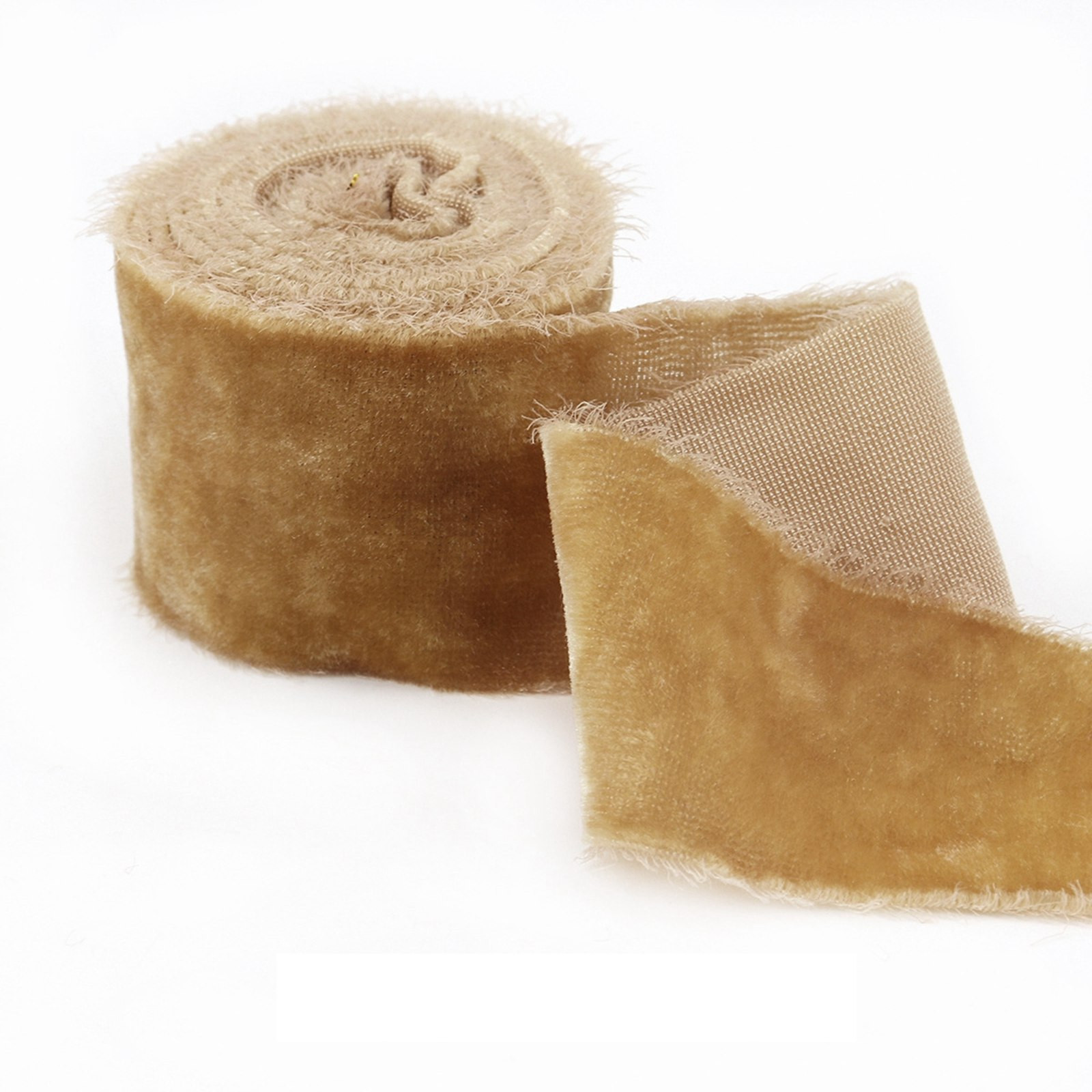 Velvet Ribbon for Christmas Tree,1.6"x3 Yards Handmade Frayed Silk Velvet Ribbon for Flower Bouqu... | Walmart (US)