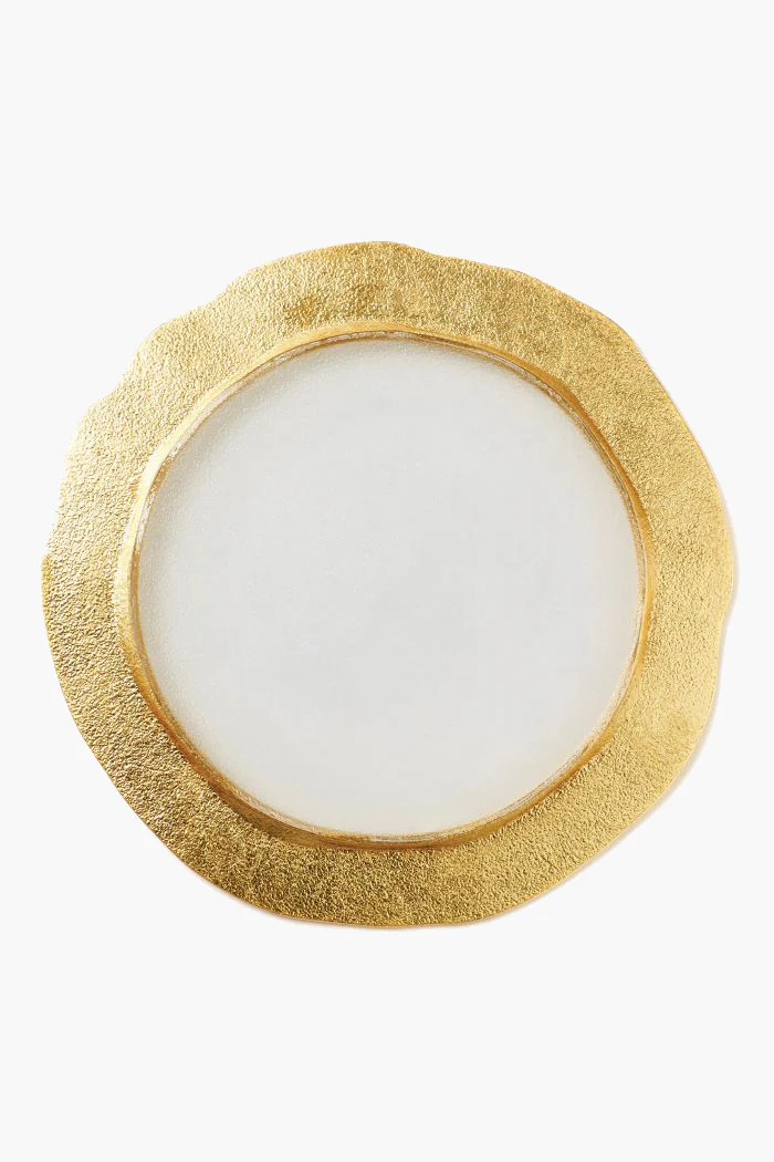 Rufolo Glass Gold Organic Service Plate/Charger | Tuckernuck (US)