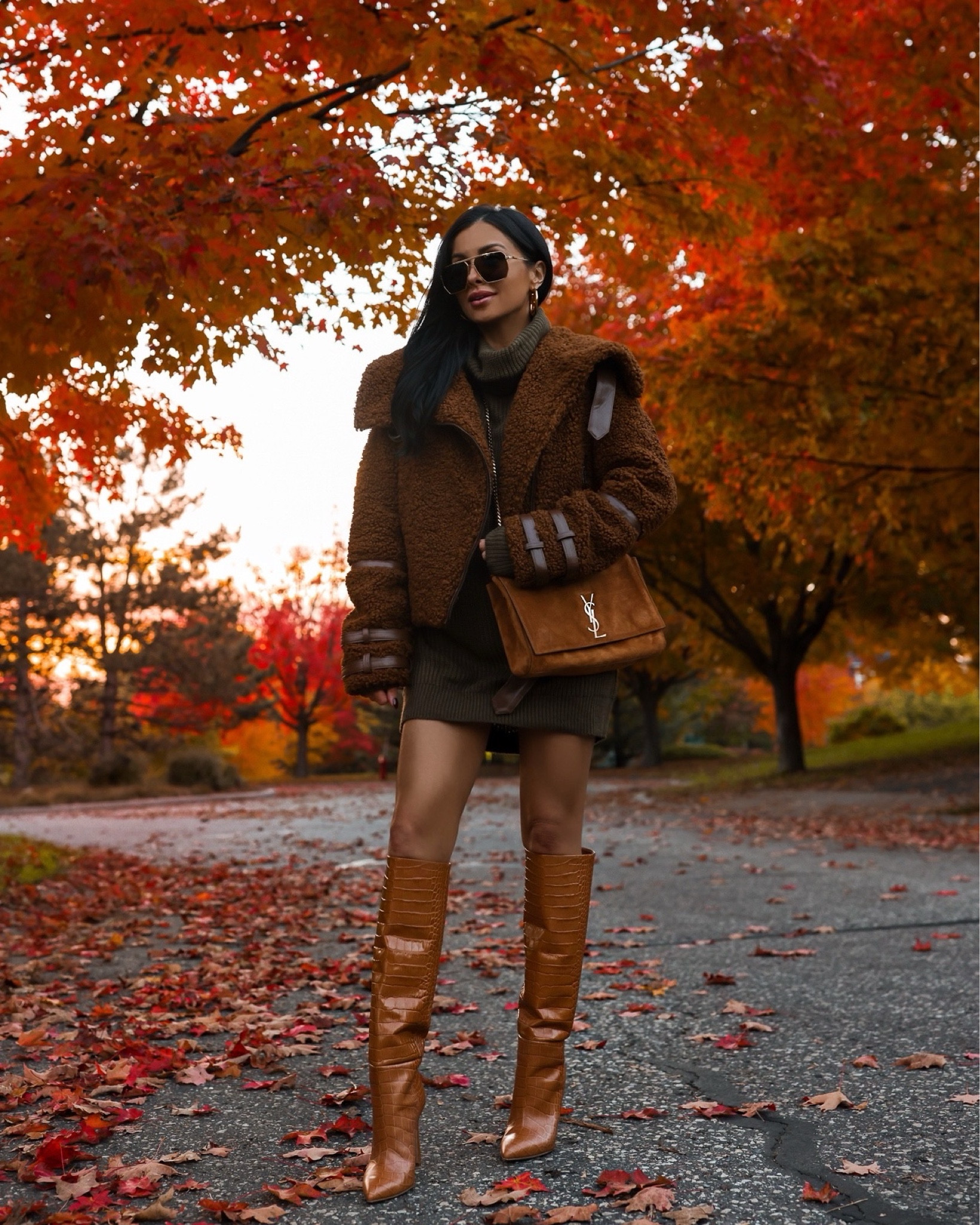 Holiday outfit ideas
Revolve shearling moto jacket wearing an XS
Paris Texas boots 
Saint Laurent reversible bag



#LTKSeasonal #LTKstyletip #LTKshoecrush