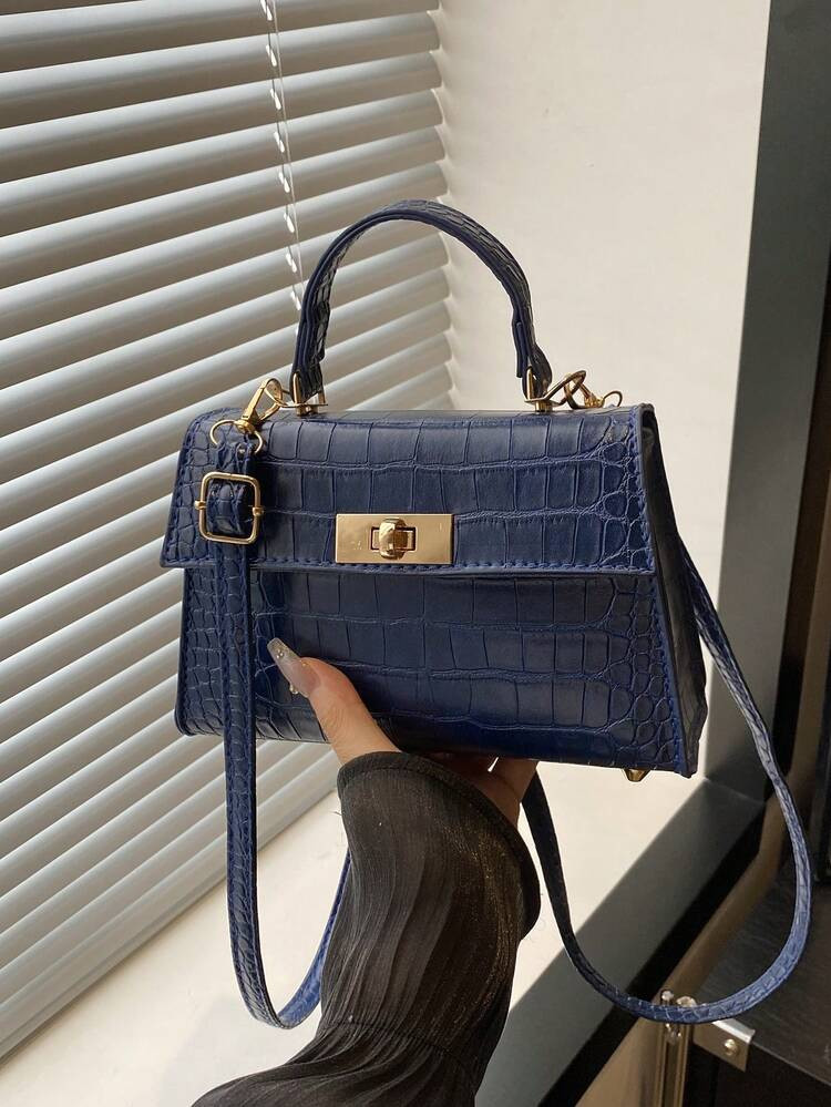 Mini Fashion Solid Color Flap PU Handbag Square Bag | SHEIN