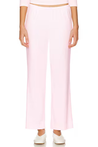 DONNI. x REVOLVE The Baby Rib Scallop Pant in Ballerina from Revolve.com | Revolve Clothing (Global)