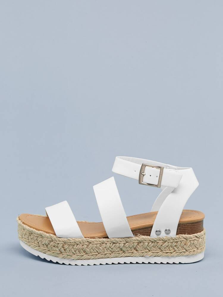 Buckled Ankle Open Toe Flatform Espadrille Sandals
       
              
              $21.60  
... | SHEIN