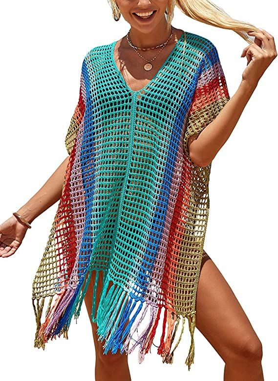 Bsubseach Beach Crochet Dress Bathing Suit Cover Ups Sexy Coverup for Swimwear Women Summer Outfi... | Amazon (US)
