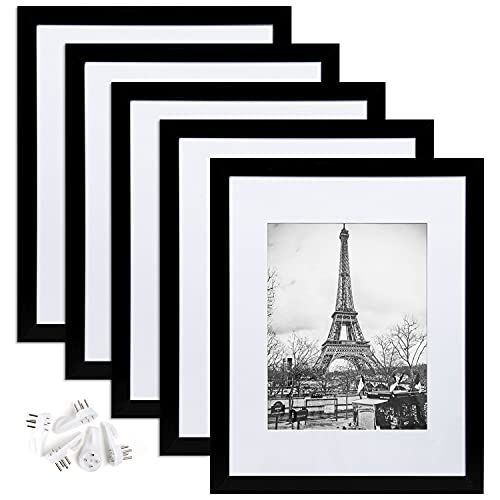 upsimples 11x14 Picture Frame Set of 5,Display Pictures 8x10 with Mat or 11x14 Without Mat,Wall Gall | Amazon (US)