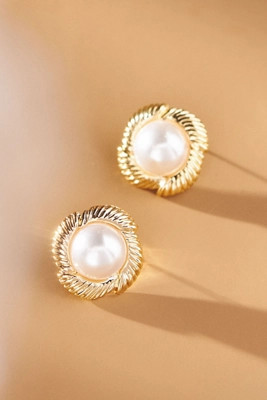 Vintage Pearl Post Earrings | Anthropologie (US)