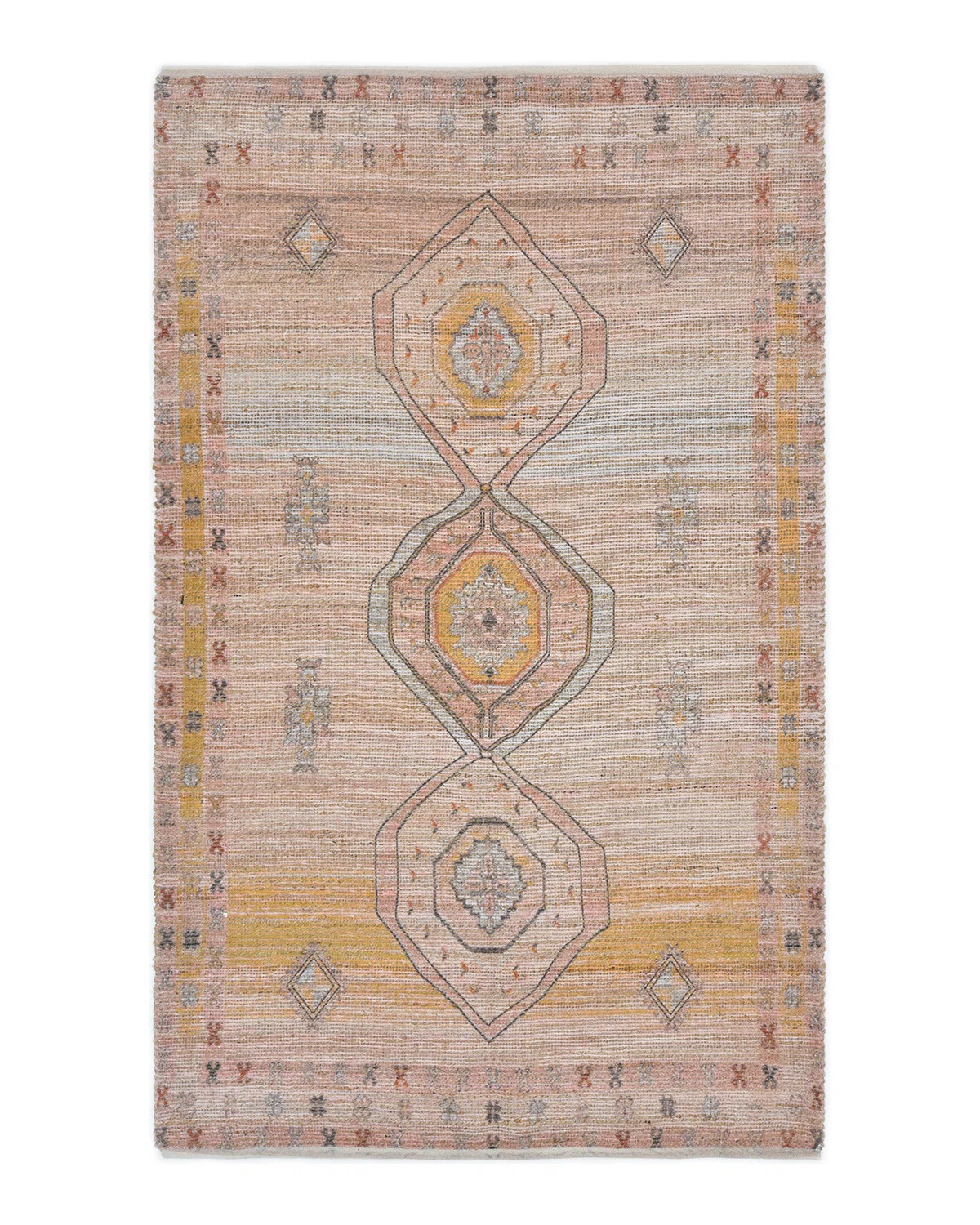 Xerxes Oriental Handwoven Blush Area Rug | Wayfair North America
