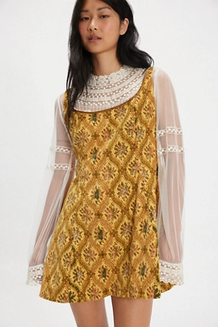 Petal Tapestry Mini Dress | Free People (Global - UK&FR Excluded)