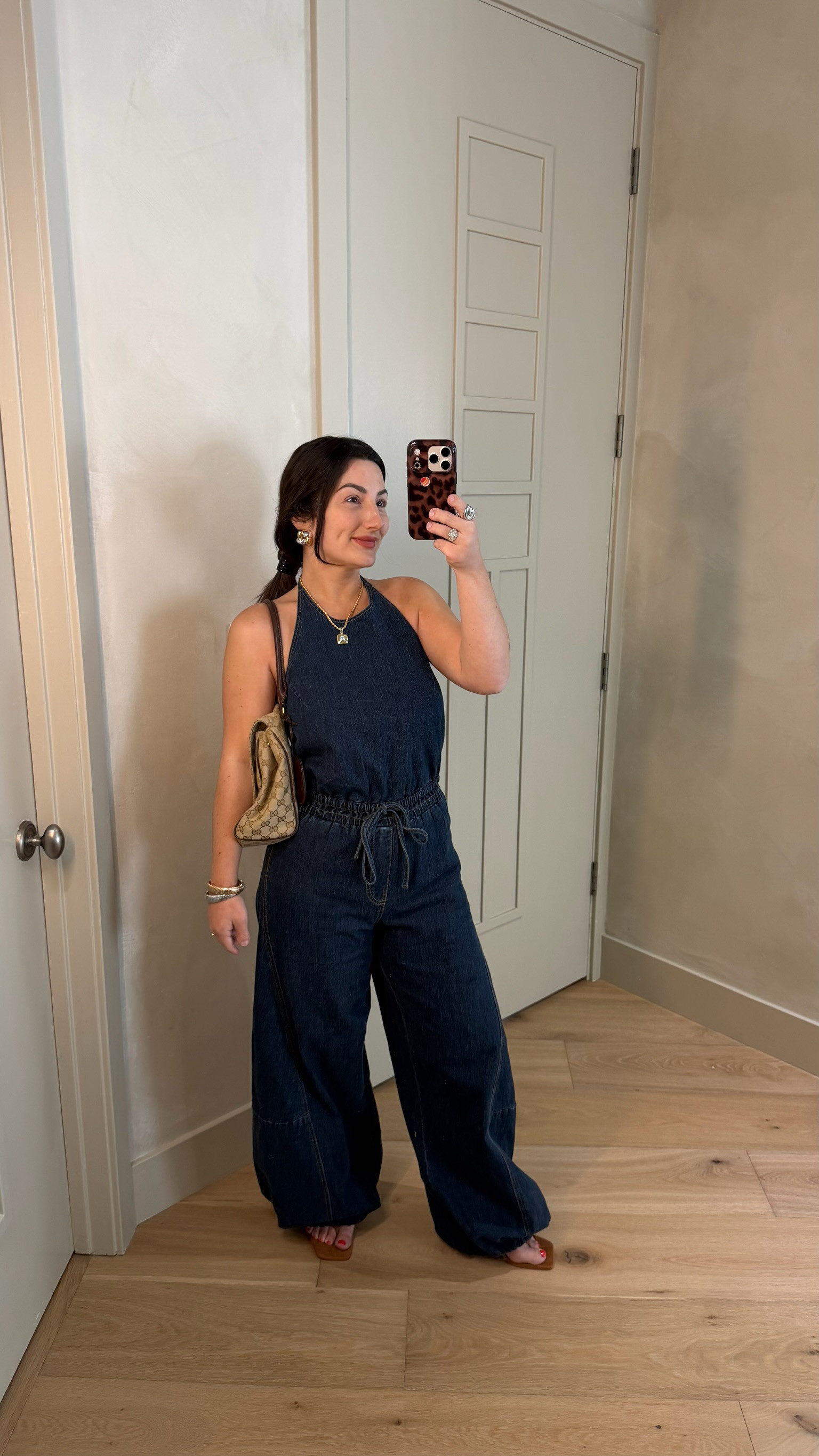 Linen blend denim jumpsuit with balloon leg! 

I’m in a small petite 
Available in petite, regular and tall!

5'0" 135lbs 

 #LTKootd #LTKSaleAlert #LTKPetite