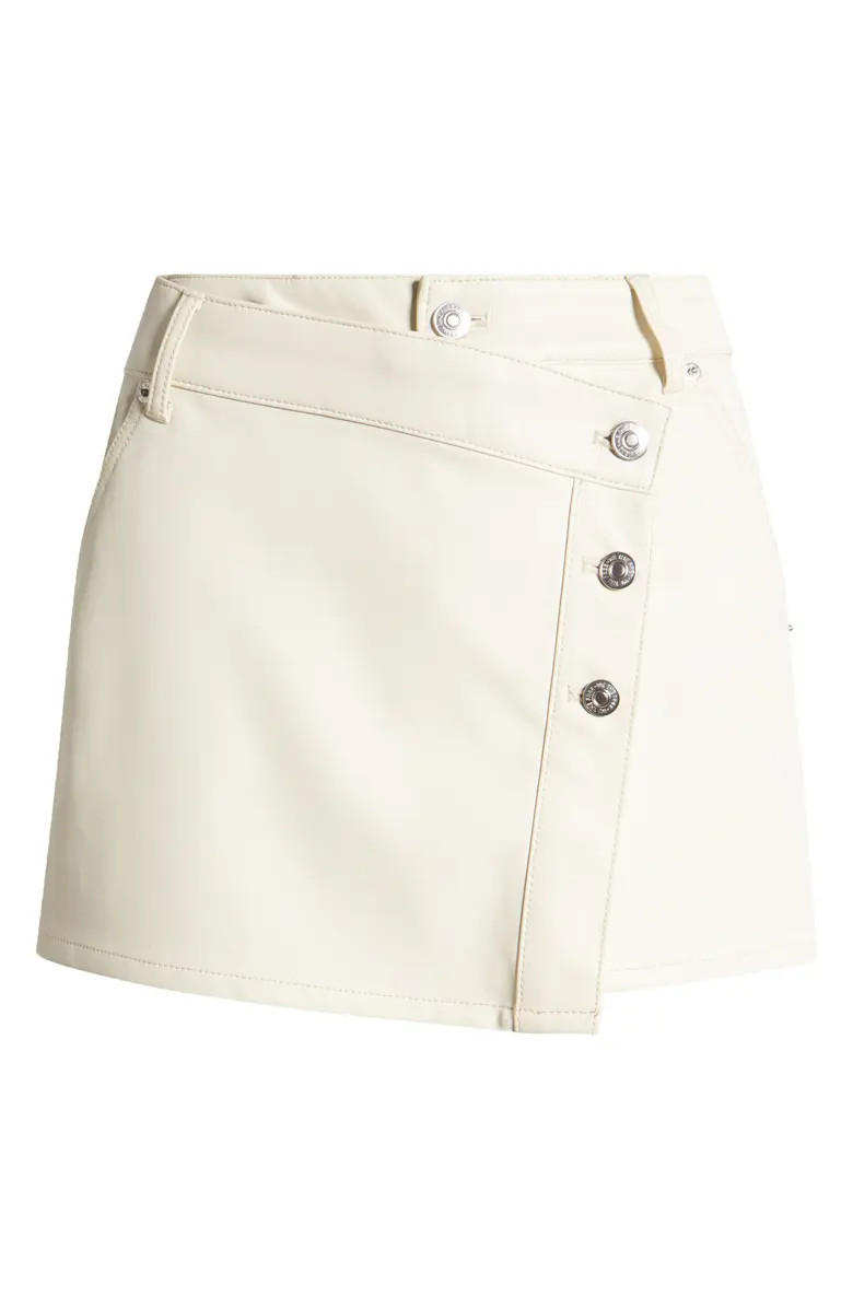 Free People Wynne Faux Leather Asymmetric Miniskirt | Nordstrom | Nordstrom