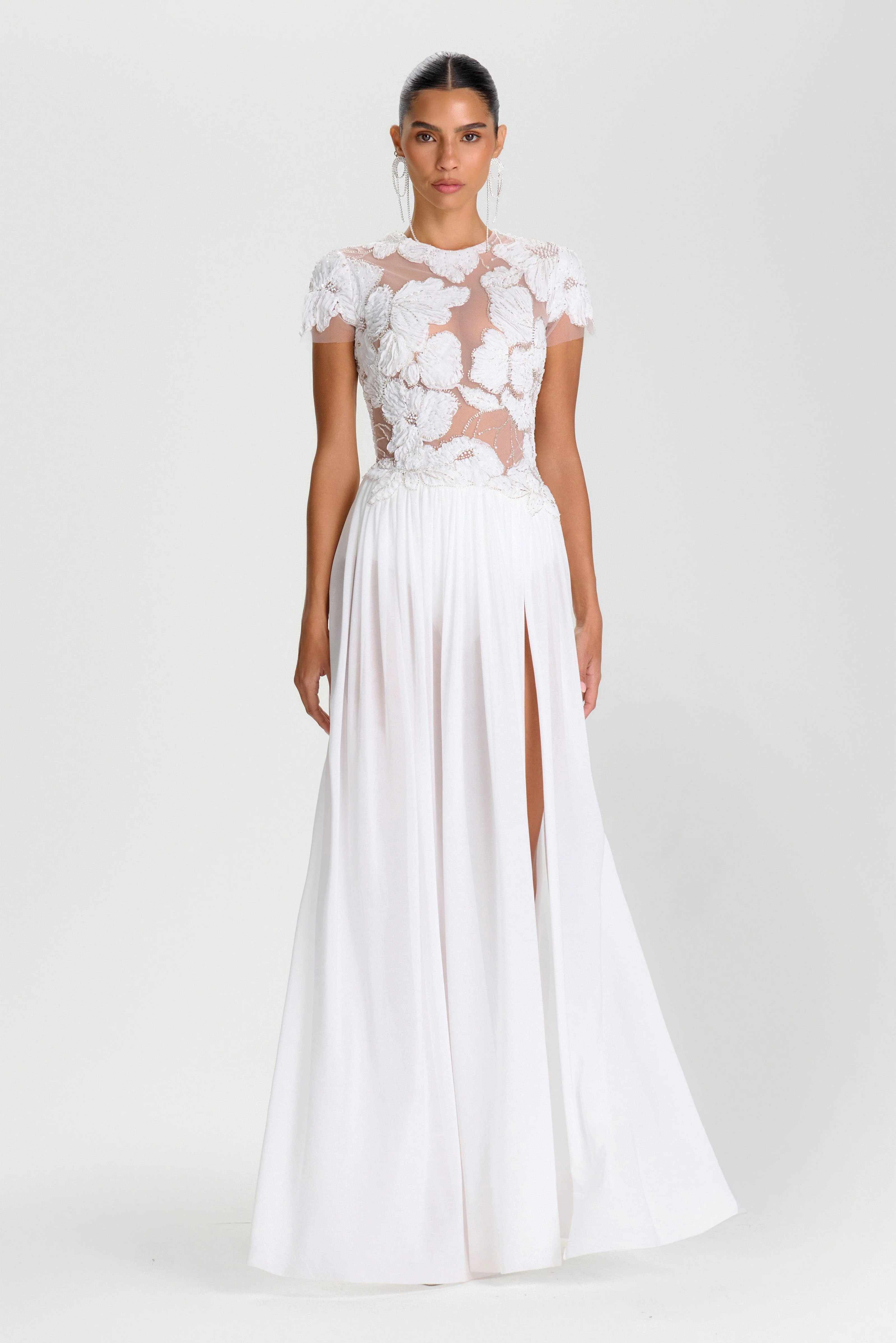 SLOANE WHITE DRESS | Nadine Merabi