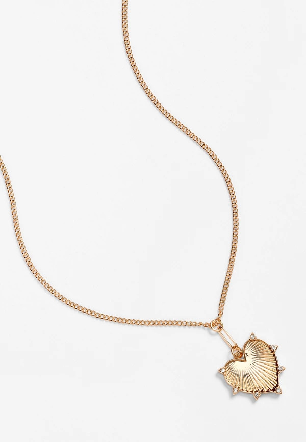 Starburst Heart Pendant Necklace | Maurices