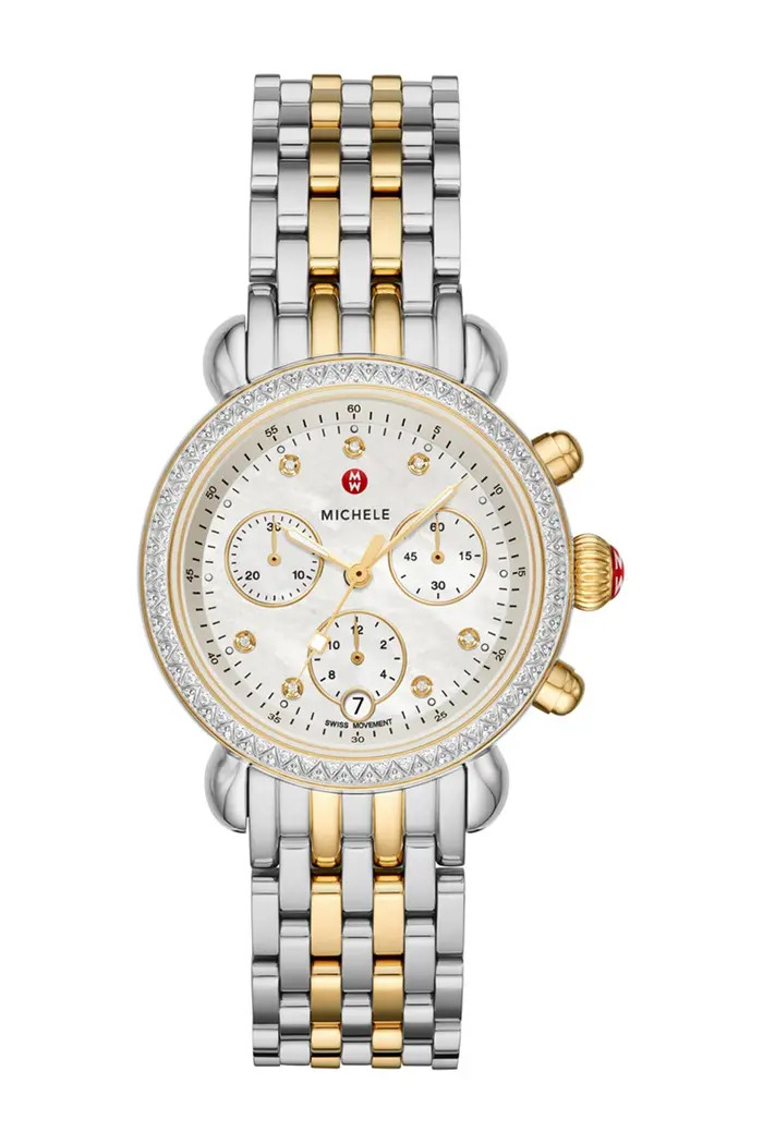 Women's Diamond Accent Two-Tone CSX36 Watch, 36mm - 0.62ctw | Nordstrom Rack
