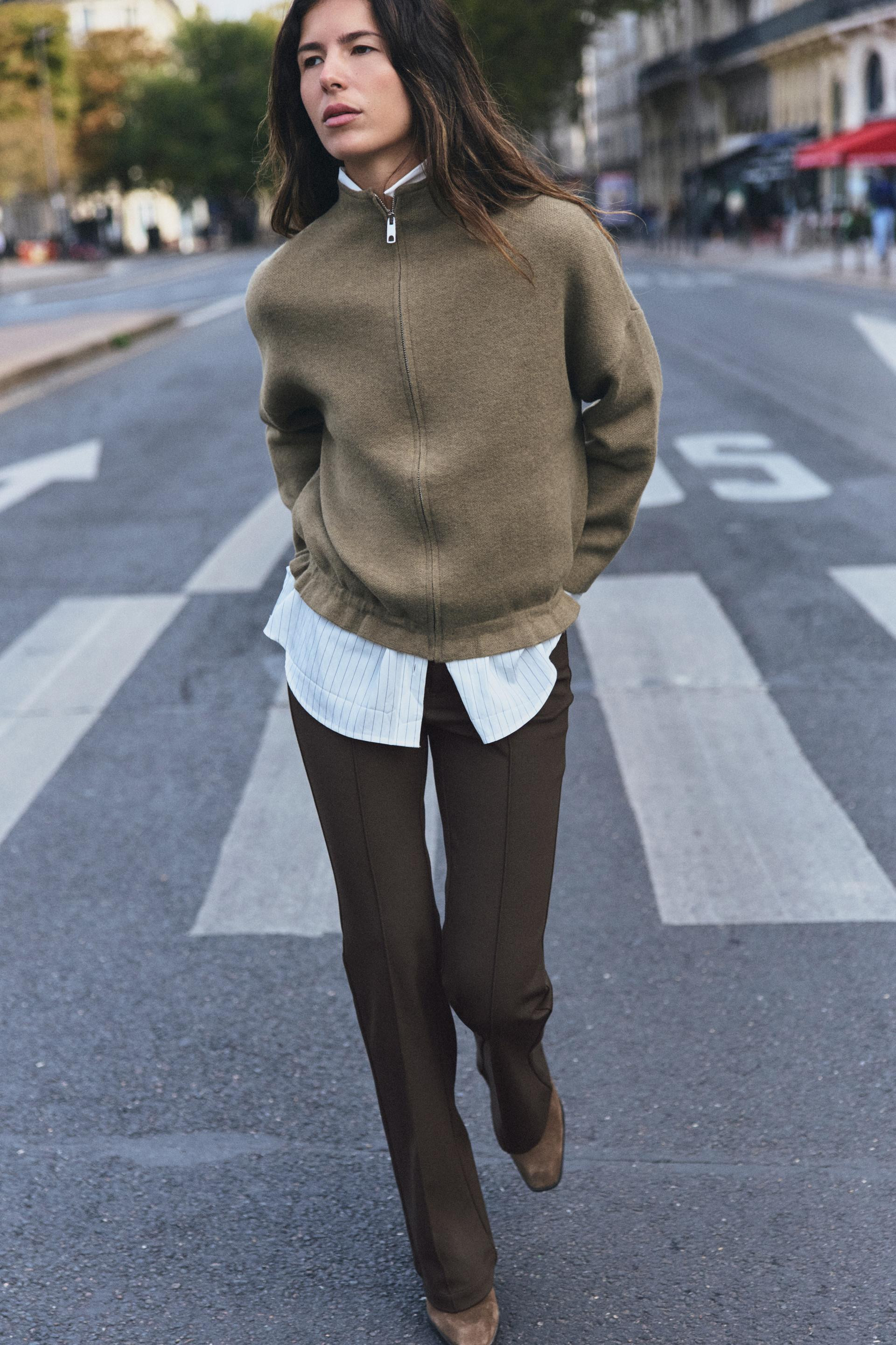 Zara - Flare Pants - Brown - Xs - Woman | Zara US