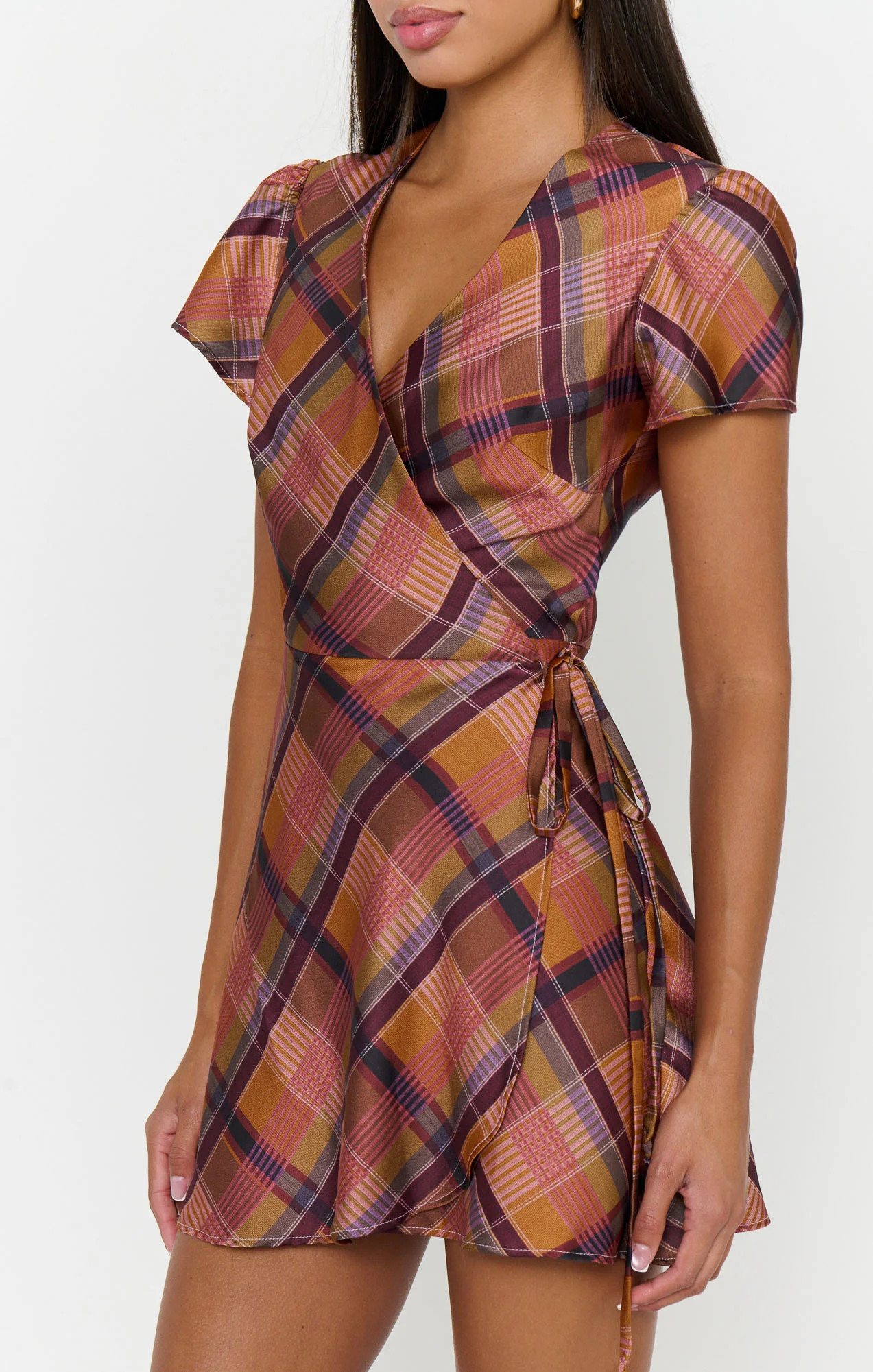 Whitney Wrap Mini Dress ~ Rich Plaid | Show Me Your Mumu