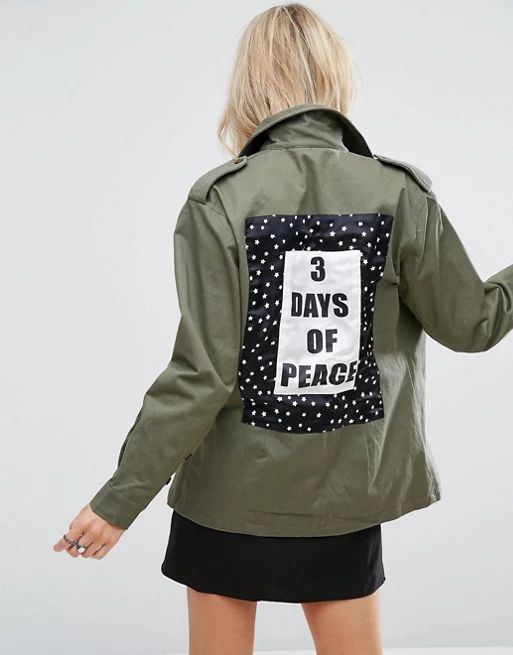 Chandelier Star Back Peace Jacket | ASOS US