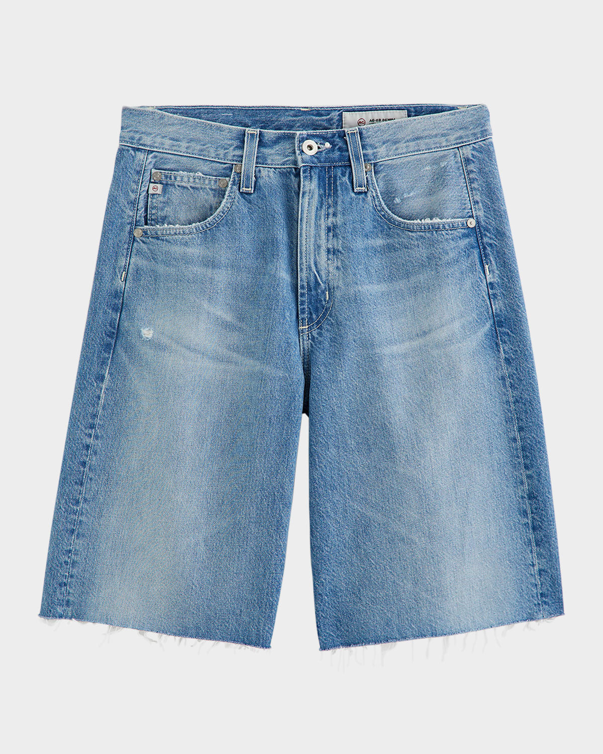 Hattie Relaxed High-Rise Denim Shorts | Neiman Marcus
