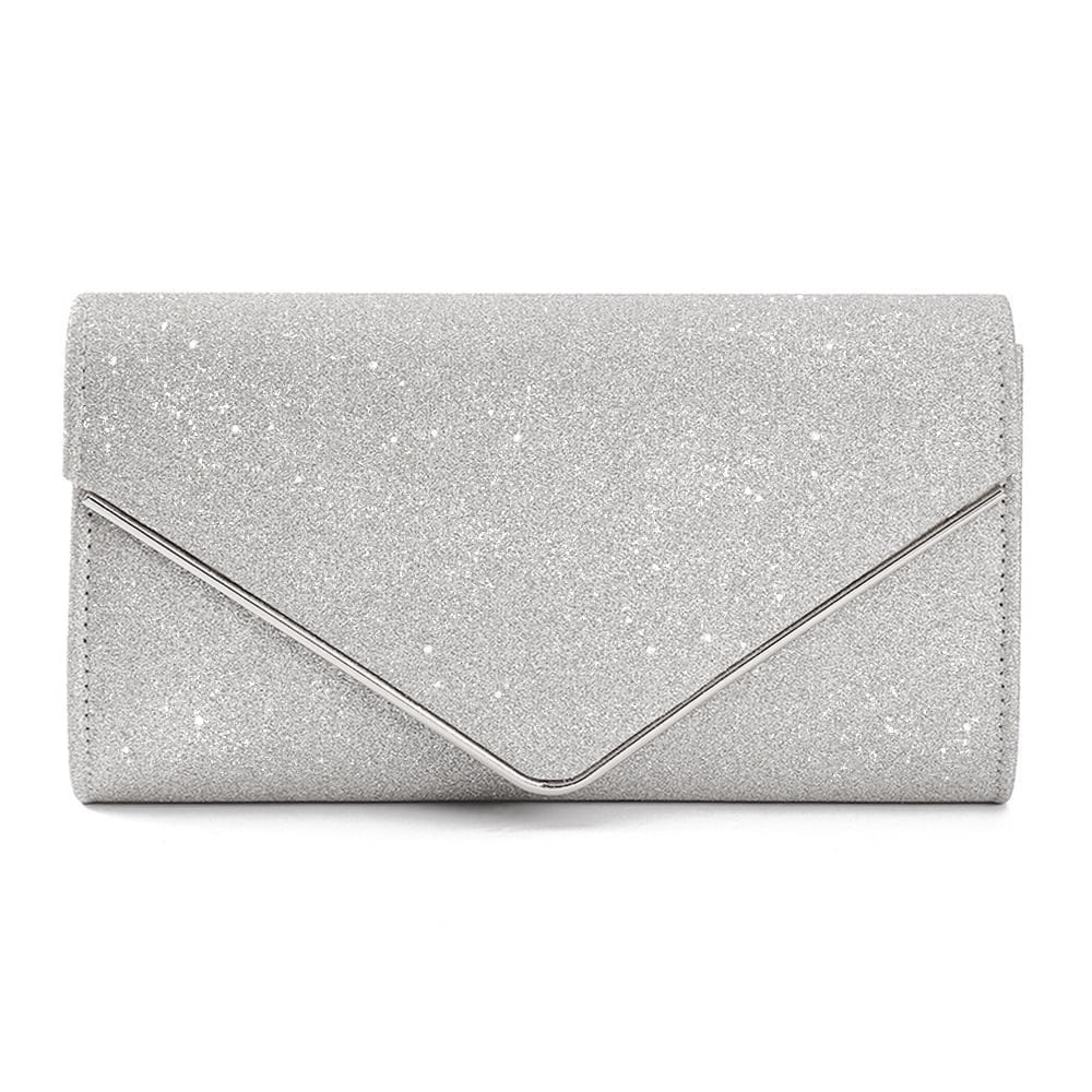 Evening Clutch Purses, Sparkling Envelope Evening Bag with Detachable Chain, Clutch Purses For fo... | Walmart (US)