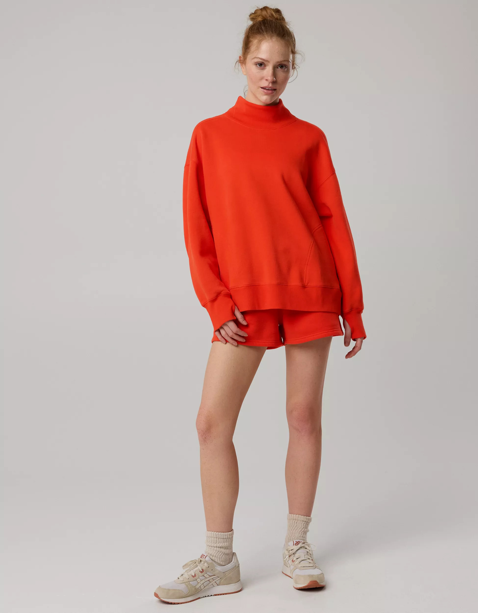 OFFLINE By Aerie Cloud Fleece Oversized Mockneck Sweatshirt | Aerie