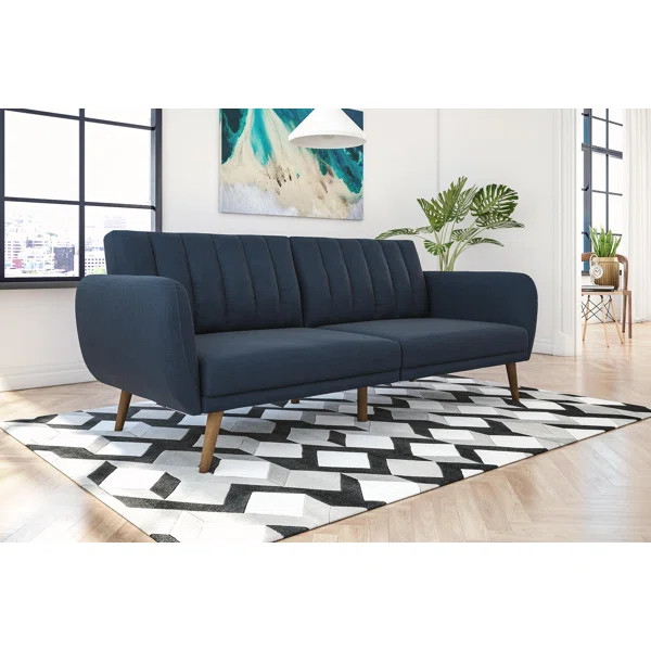Novogratz Brittany 81.5" Round Arm Convertible Sofa | Wayfair North America