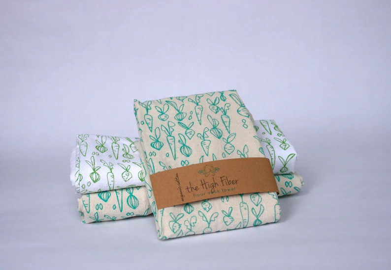 Set of 3 Hand Printed Kitchen Towels, Choose Your Set, Hostess Gifts, Zero Waste - Etsy | Etsy (US)