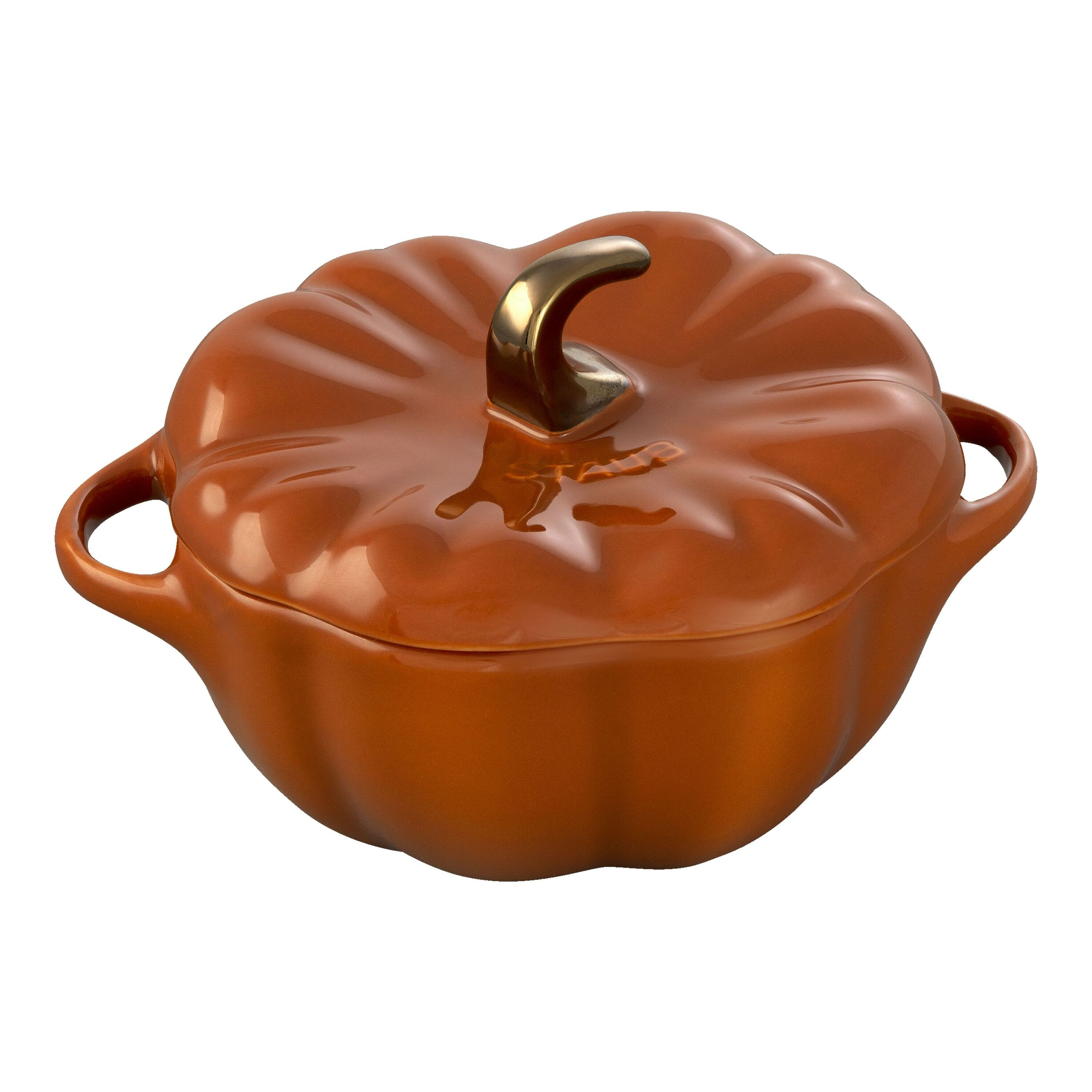 Staub Stoneware 0.75 qt, Pumpkin, Petite Dutch Oven, Burnt Orange | The ZWILLING Group Cutlery & Cookware