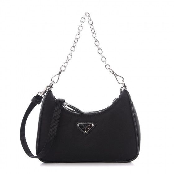 PRADA Tessuto Nylon Mini Re-Edition 2000 Shoulder Bag Black | Fashionphile