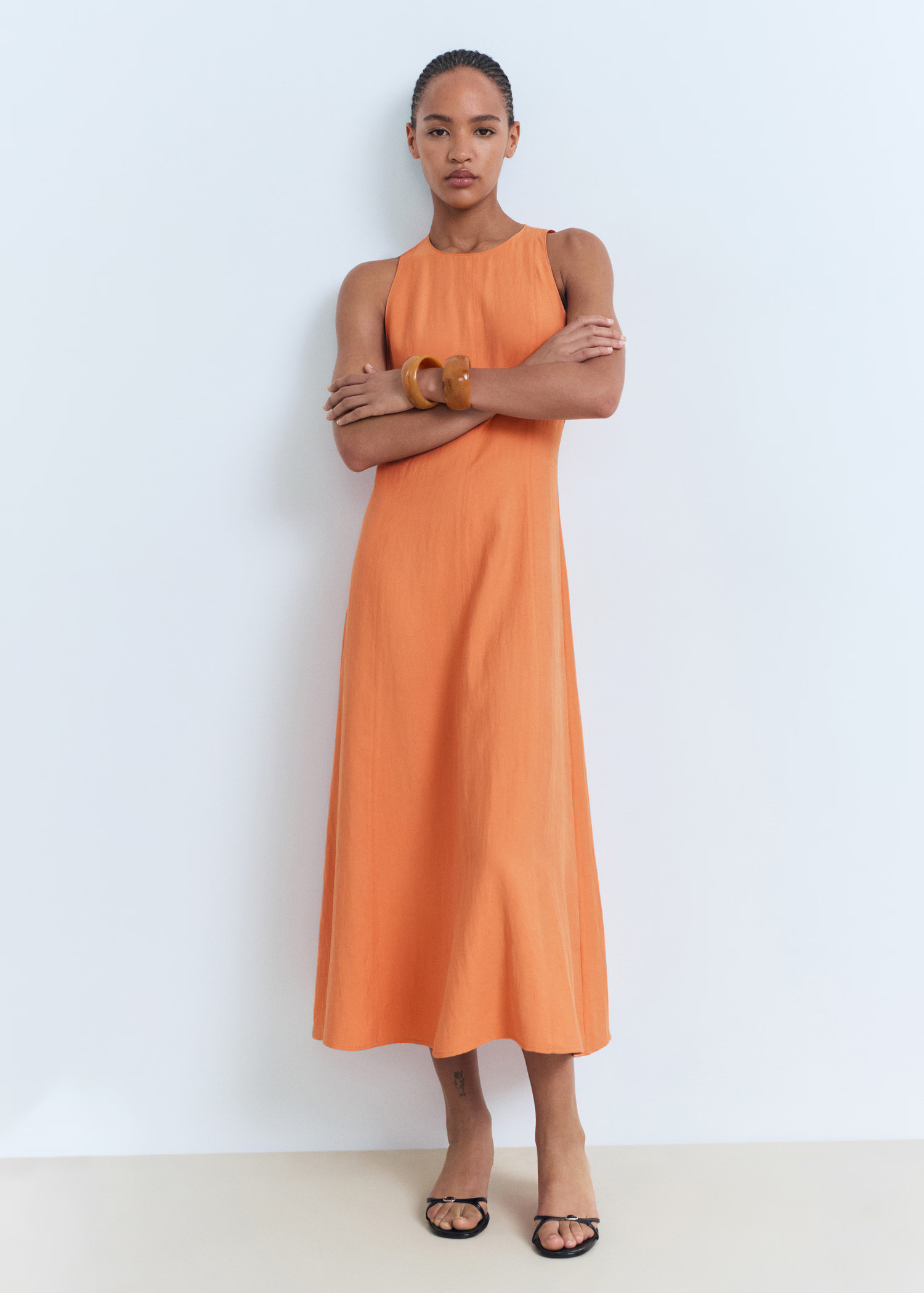 Flared midi-dress - Women | MANGO USA | Mango (US/MX/AU)