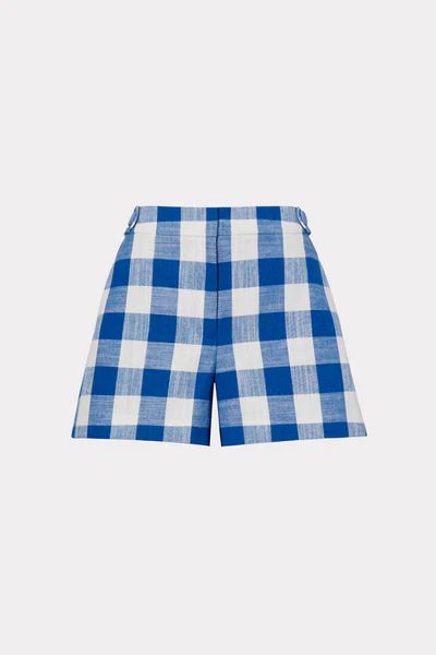 Aria Linen Gingham Shorts | MILLY