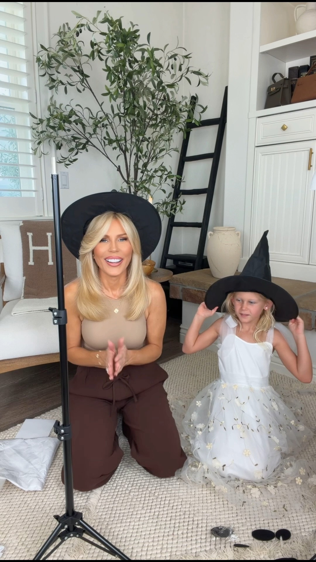 The cutest ghost decor for Halloween 

Also linked my pants and top wearing size small in both and Sky’s dress (she is wearing a size 7)