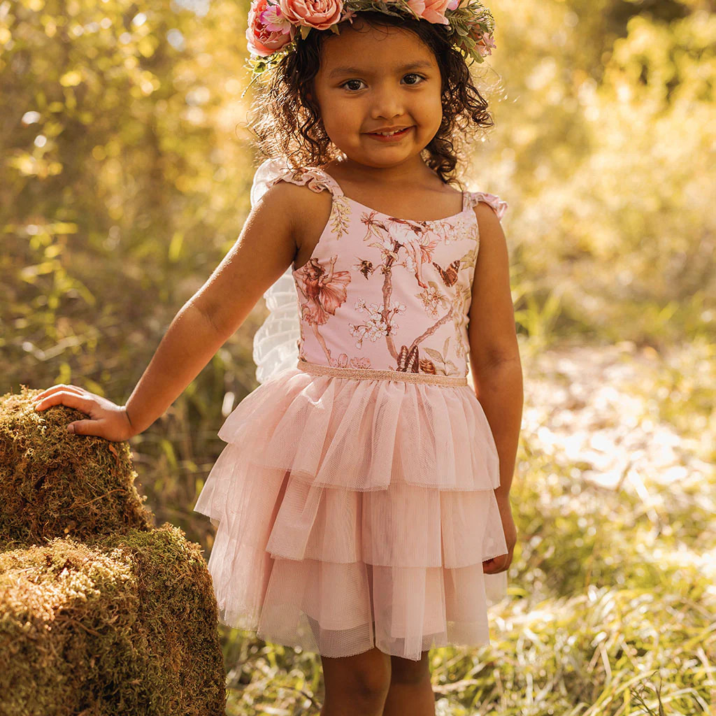 Fairy Pink Ruffled Strap Flower Fairies of the Trees Tulle Dress | Posh Peanut® | Posh Peanut