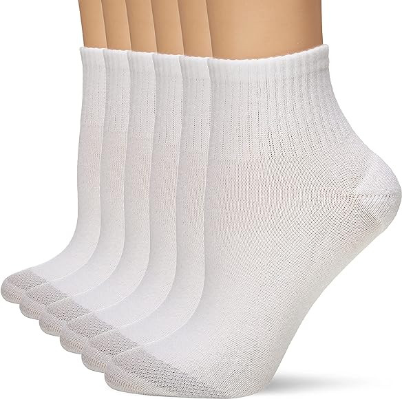 Hanes Womens Cool Comfort Toe Support Ankle Socks, 6-pair Pack | Amazon (US)