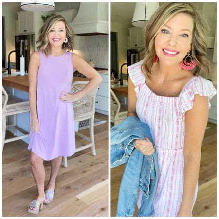 2 cute @walmart dresses for summer! They both have pockets too! Have a favorite? #ad #walmartpartner 
