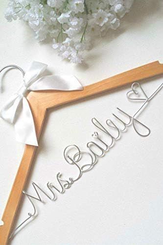 Wedding Hanger Personalized Handmade Name Hanger Custom for Weddings, Brides, Bridesmaids | Amazon (US)