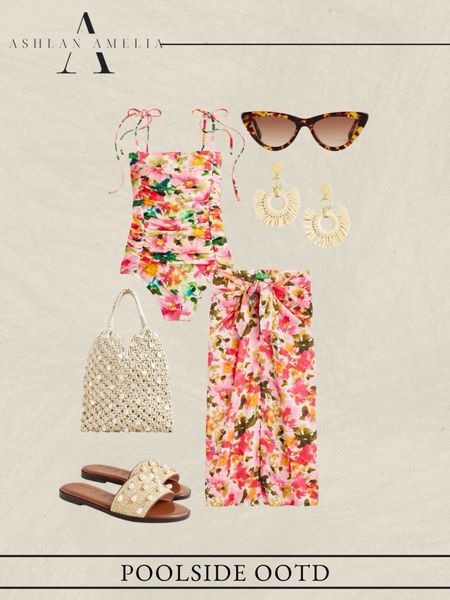 pool outfit, beach outfit, vacation outfit, cruise outfit, spring outfit, summer outfit, one piece swimsuit, floral swimsuit, swim coverup, sunglasses, earrings, spring handbag, tote bag, spring sandals, spring shoes

#LTKSwim #LTKFindsUnder100 #LTKSeasonal