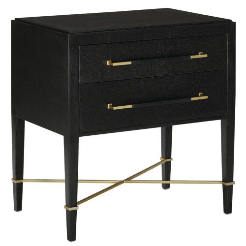 Currey Verona Black Nightstand | Gracious Style