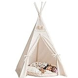 Original Teepee Tent for Kids by MINICAMP - Handmade Indoor Play Tents - Extra Stable Canvas Playhou | Amazon (US)