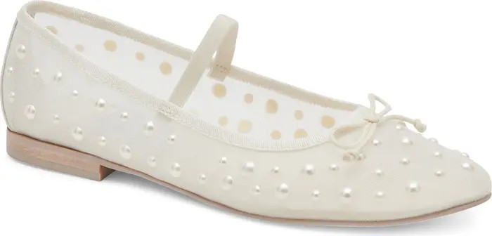 Cadel Imitation Pearl Mary Jane Flat (Women) | Nordstrom