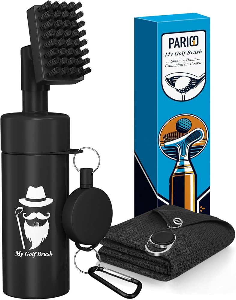 Golf Club Cleaner Brush with Golf Towel: Christmas Stocking Stuffers for Men Adult Golf Accessori... | Amazon (US)