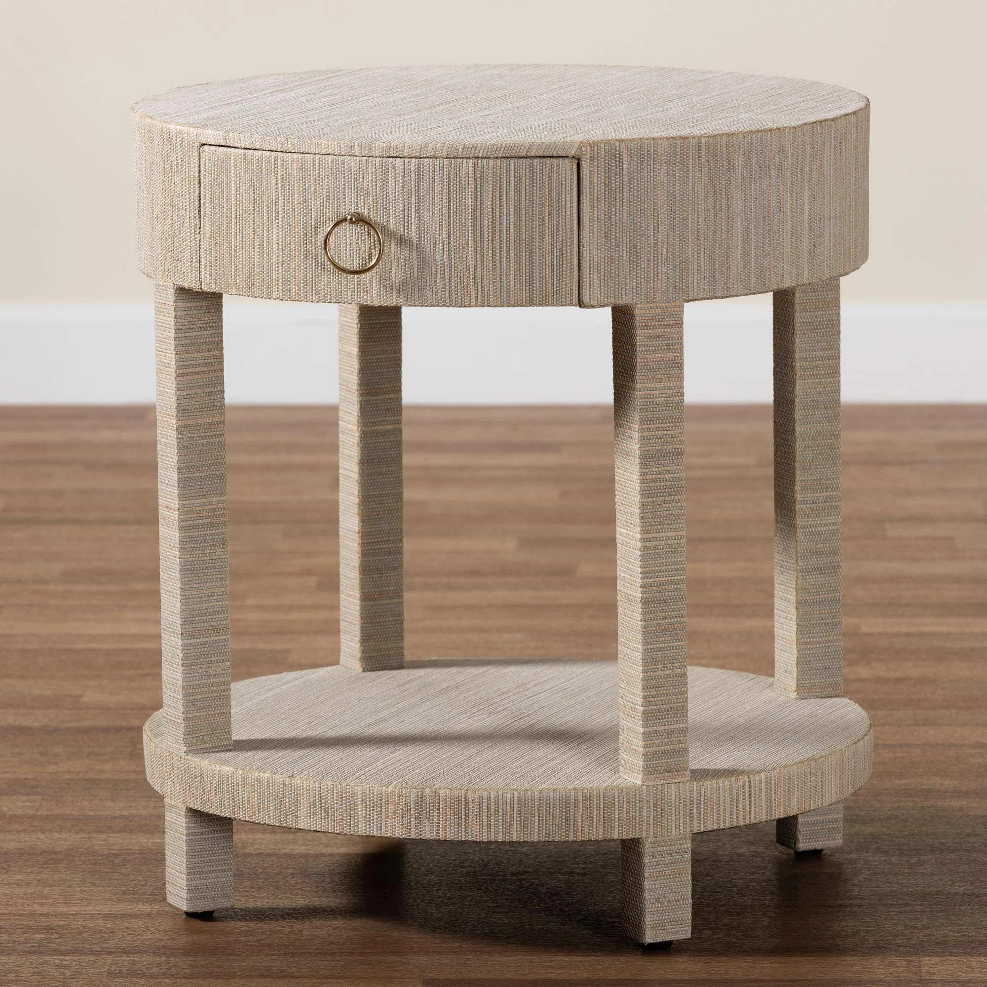 Witkowski Bohemian Woven Natural Grasscloth 1-Drawer Nightstand | Wayfair North America