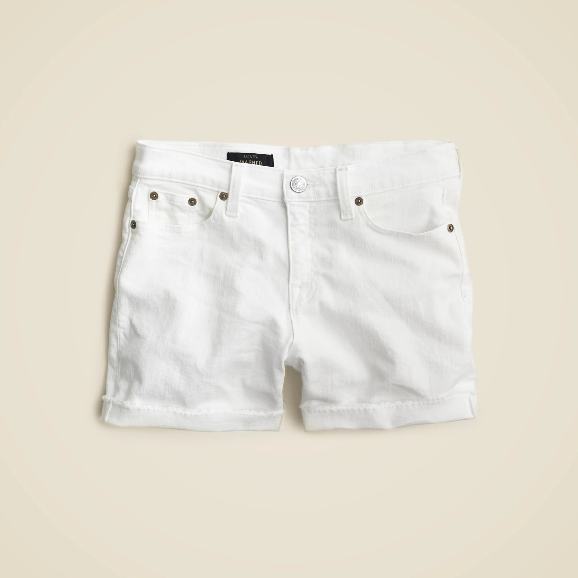 Denim short in white | J. Crew US