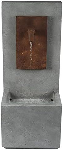 Luxen Home Cement Stone and Brown Finish Outdoor Patio Fountain | Amazon (US)