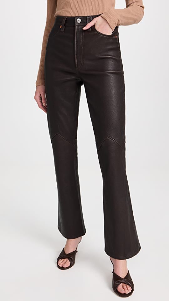 70S Leather Bootcut Jeans | Shopbop