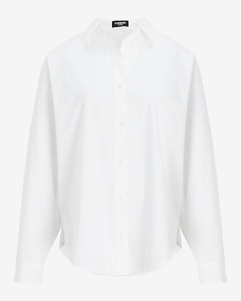 Cotton-Blend Boyfriend Portofino Shirt | Express